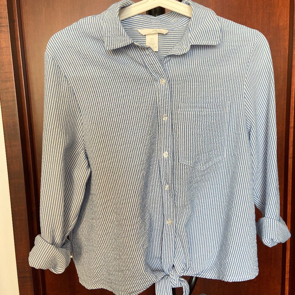 Women Cotton Stripe Shirt XS